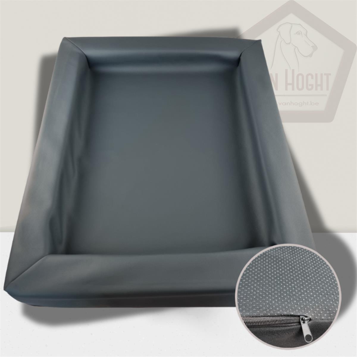 Loungebed Skai leer 120cm x 90cm Antraciet